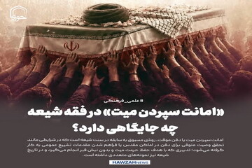عکس نوشت| «امانت سپردن میت» در فقه شیعه چه جایگاهی دارد؟