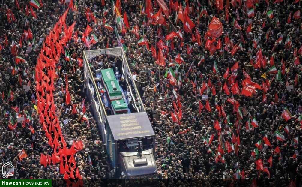 میزبانی مدرسه علمیه امام موسی‌بن‌جعفر(علیه‌السلام) از خادمان امنیت و طلاب در ایام تشییع رهبر شهید