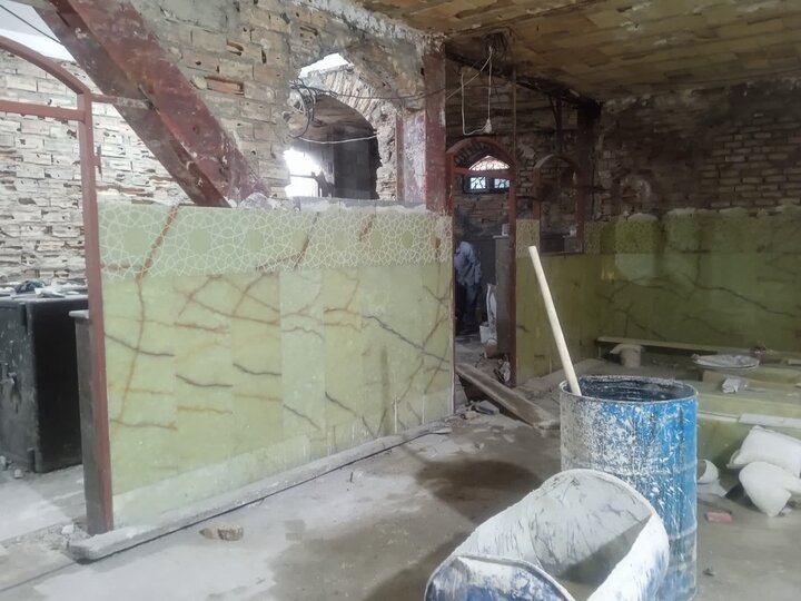 تصاویر/ مراحل بازسازی مسجد جامع ابوذر