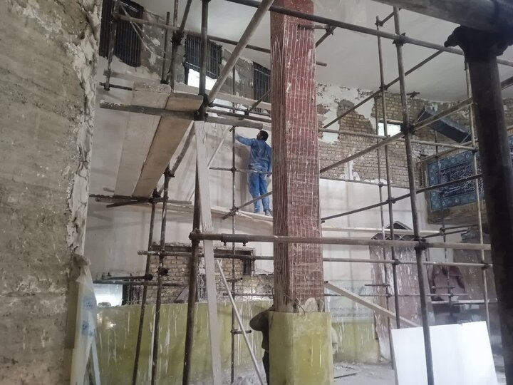 تصاویر/ مراحل بازسازی مسجد جامع ابوذر