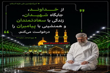 عکس نوشت| درخواست همنشینی با شهیدان و پیامبران