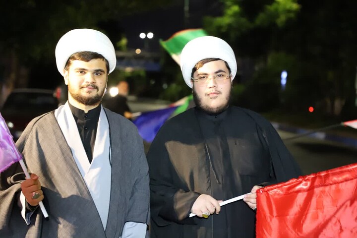تصاویر/ اجتماع شبانه موکب مدرسه علمیه ولیعصر(عج)تبریز