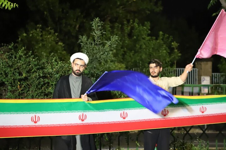 تصاویر/ اجتماع شبانه موکب مدرسه علمیه ولیعصر(عج)تبریز