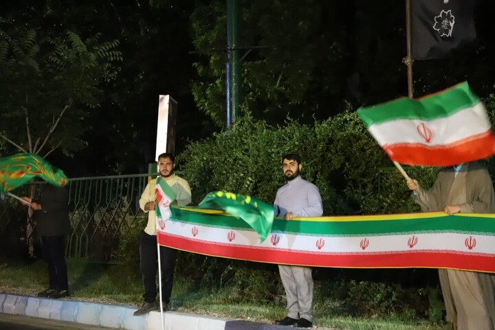 تصاویر/ اجتماع شبانه موکب مدرسه علمیه ولیعصر(عج)تبریز