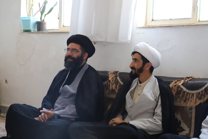 تصاویر/سرکشی مدیر حوزه علمیه کردستان از روحانیون هجرت شهرستان کامیاران