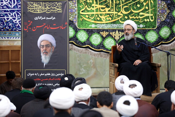 تصاویر/ مراسم عزاداری سالروز شهادت حضرت امام حسن مجتبی(ع) و سالروز ارتحال حضرت آیت الله حاج شیخ عبدالله فاضل لنکرانی (ره)