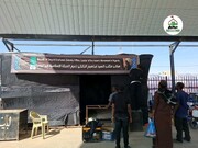 نجف-کربلا شاہراہ پر نائجیریا کی اسلامی تحریک کا موکب زائرین اربعین کے استقبال کے لیے تیار