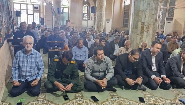 تصاویر/ نماز عبادی سیاسی جمعه شهرستان خاتم