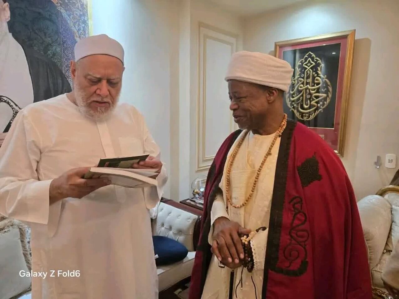 دیدار خلیفه مسلک قادریه کشور نیجریه با شیخ علی جمعه در مصر+تصاویر