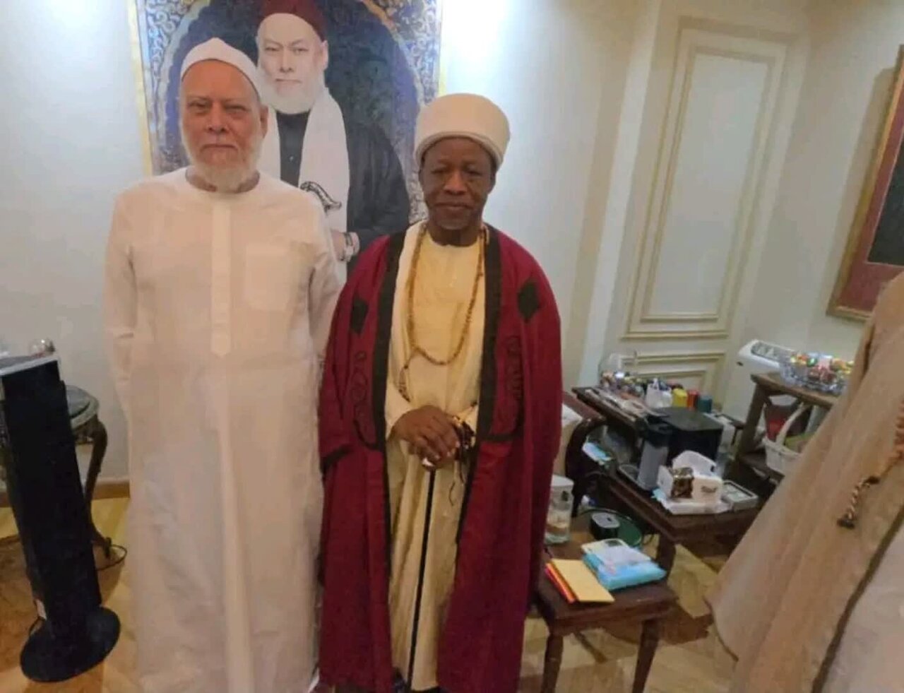 دیدار خلیفه مسلک قادریه کشور نیجریه با شیخ علی جمعه در مصر+تصاویر