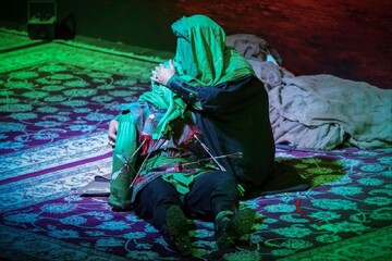 تصاویر/ روضه نمایش واقعه عاشورا در امامزاده صالح(ع)