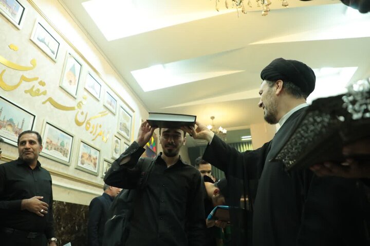 تصاویر/ آئین بدرقه خادمان موکب امامزادگان قم مستقر در شهر مقدس سامرا