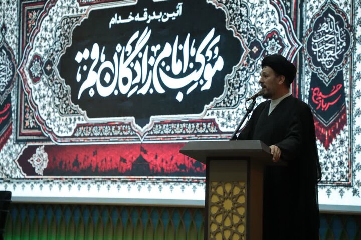 تصاویر/ آئین بدرقه خادمان موکب امامزادگان قم مستقر در شهر مقدس سامرا
