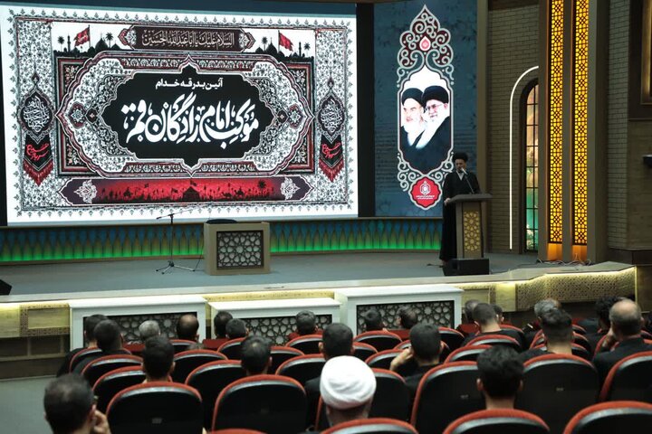 تصاویر/ آئین بدرقه خادمان موکب امامزادگان قم مستقر در شهر مقدس سامرا