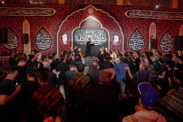 تصاویر| مراسم عزاداری موکب امام رضا(ع) عمود۲۸۵