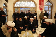 تصاویر/ آیت اللہ اعرافی کی عراق میں شہید ابومہدی المهندس کے مزار پر حاضری
