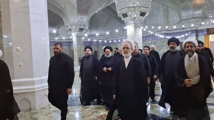 حضور آیت الله اعرافی در حرم امیرالمومنین(ع)