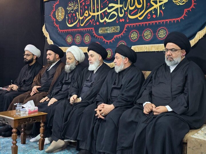 تصاویر/ نشست صمیمی آیت الله اعرافی با علمای نجف