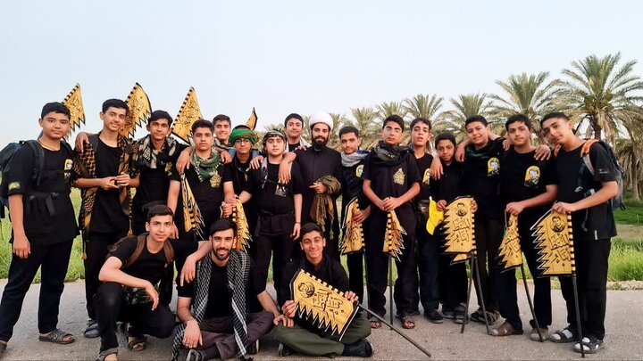 سفر پیاده‌روی اربعین کاروان نوجوانان مسجدی با حضور امام جماعت مسجد المنتظر مشهد مقدس