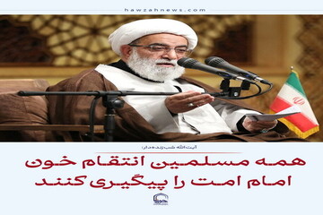 عکس نوشت| همه مسلمین انتقام خون امام شهید را پیگیری کنند