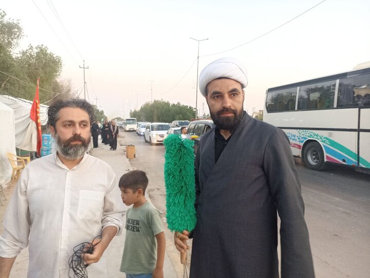 حوزه /تداوم خدمت رسانی موکب بین‌المللی عبرات حوزه علمیه استان قزوین برای زائران پیاده اربعین حسینی