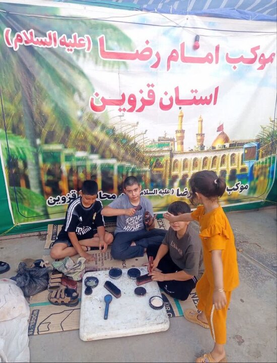 تصاویر /خدمت رسانی مواکب استان قزوین در مسیر نجف به کربلای معلی