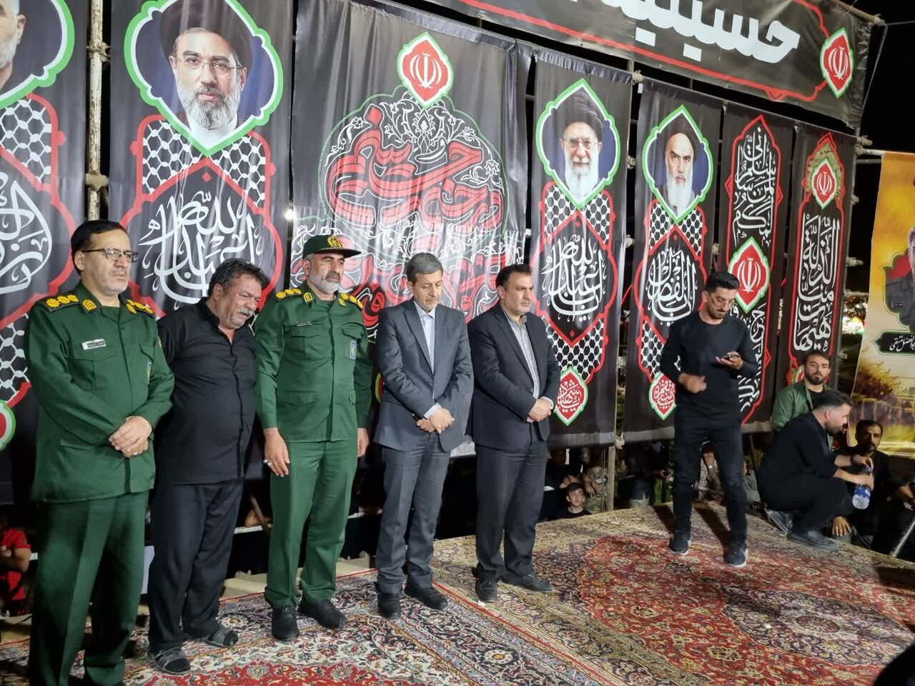 مراسم وداع با شهدای پاسدار امنیت اربعین حسینی شهرستان کاشان برگزارشد