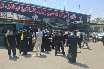 خدمت‌رسانی موکب الحسین(ع) اوقاف لرستان به زائران اربعین