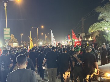 تصاویری از مسیر پیاده‌روی نجف به کربلا