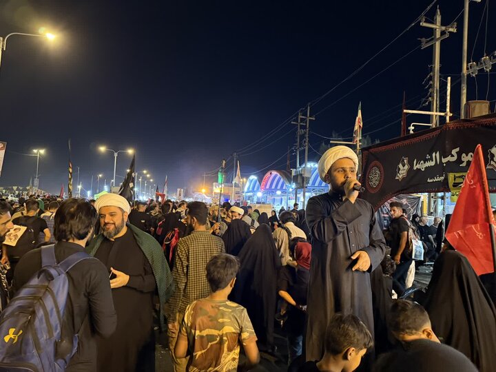 تصاویر/ جلوه‌های خدمت‌رسانی مبلغان حوزه علمیه خراسان در مسیر پیاده‌روی اربعین