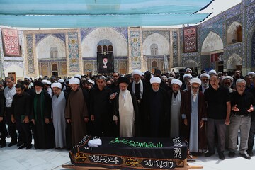 تصاویر/ مراسم تشییع پیکر و ختم مرحوم حجت الاسلام والمسلمین مرتضی مقدس در قم