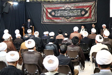 تصاویر/ مراسم عزاداری اربعین حسینی در بیت آیت‌الله العظمی نوری‌همدانی