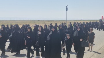 تصاویر/ راهپیمایی جاماندگان اربعین در پلدشت