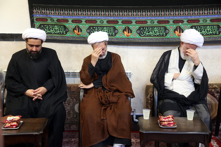 تصاویر/ مراسم عزاداری اربعین حسینی در بیت آیت‌الله العظمی مکارم شیرازی