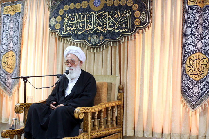 تصاویر/ مراسم عزاداری اربعین حسینی در بیت آیت‌الله العظمی جوادی آملی