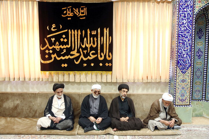 تصاویر/ مراسم عزاداری اربعین حسینی در بیت آیت‌الله العظمی جوادی آملی