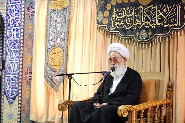 تصاویر/ مراسم عزاداری اربعین حسینی در بیت آیت‌الله العظمی جوادی آملی