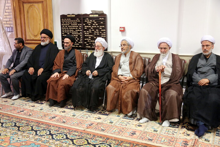 تصاویر/ مراسم عزاداری اربعین حسینی در بیت آیت‌الله العظمی جوادی آملی