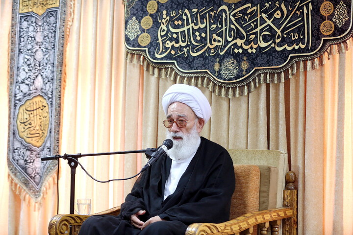 تصاویر/ مراسم عزاداری اربعین حسینی در بیت آیت‌الله العظمی جوادی آملی