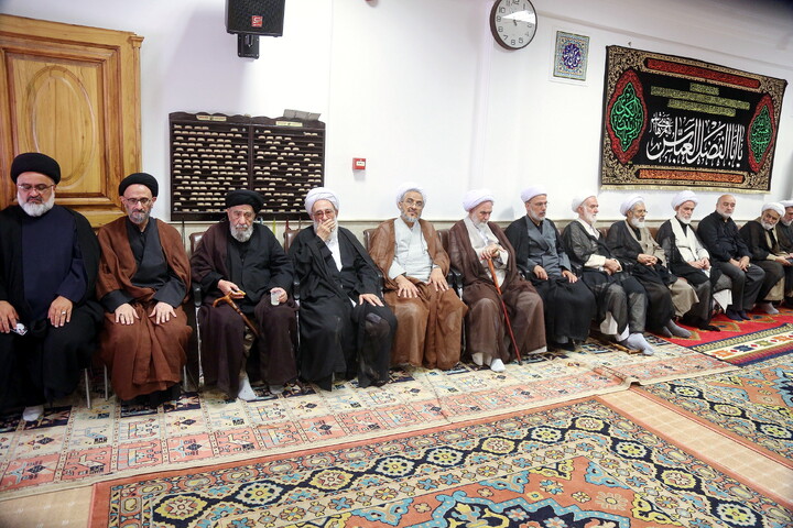 تصاویر/ مراسم عزاداری اربعین حسینی در بیت آیت‌الله العظمی جوادی آملی
