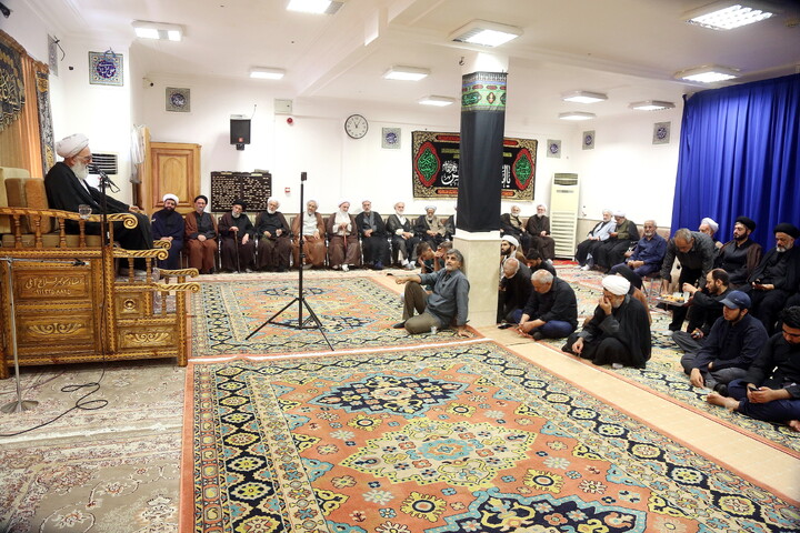 تصاویر/ مراسم عزاداری اربعین حسینی در بیت آیت‌الله العظمی جوادی آملی
