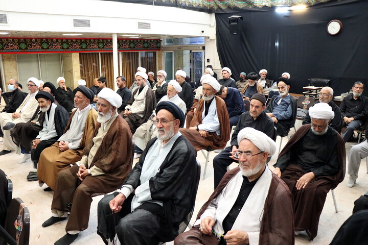 تصاویر/ مراسم عزاداری اربعین حسینی در بیت آیت‌الله العظمی نوری‌همدانی