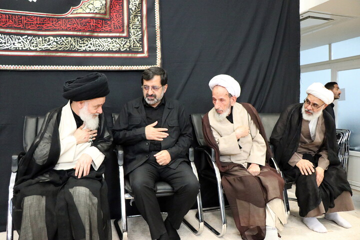 تصاویر/ مراسم عزاداری اربعین حسینی در بیت آیت‌الله العظمی نوری‌همدانی