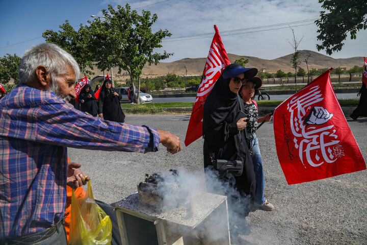 کاروان جاماندگان اربعین حسینی در شهرکرد