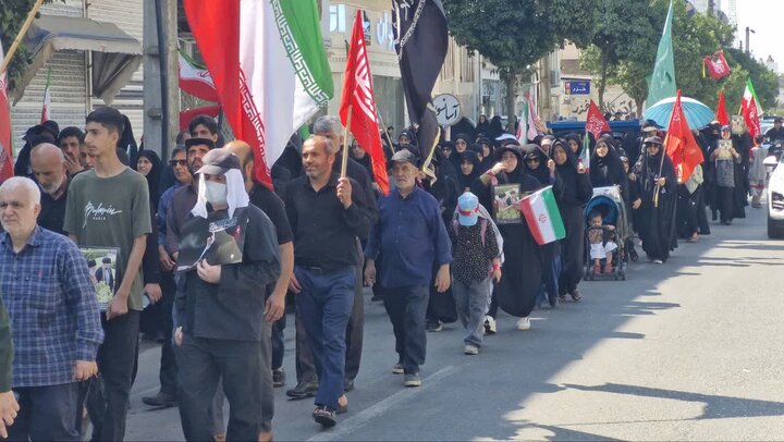 تصاویر/ مراسم جاماندگان پیاده روی اربعین در جویبار