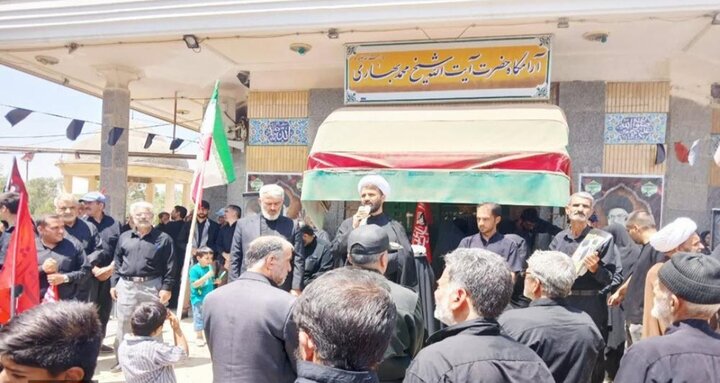 تصاویر/ برگزاری کاروان پیاده‌ روی و عزاداری اربعین حسینی در بهار