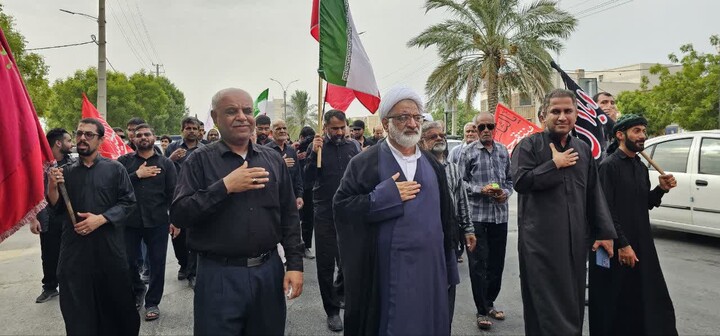 تصاویر/ پیاده‌روی دلدادگان اربعین در کنگان