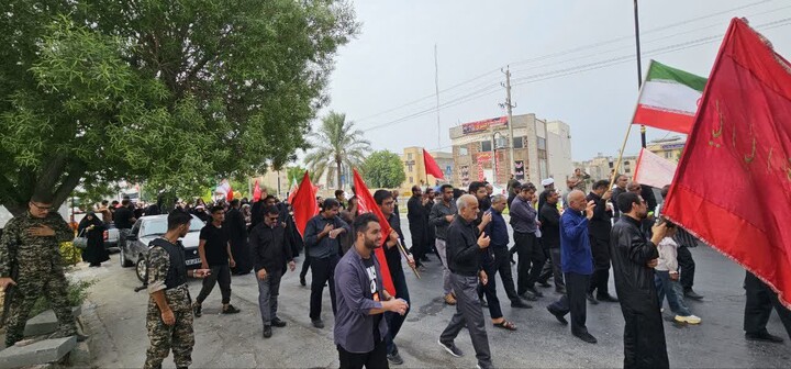 تصاویر/ پیاده‌روی دلدادگان اربعین در کنگان