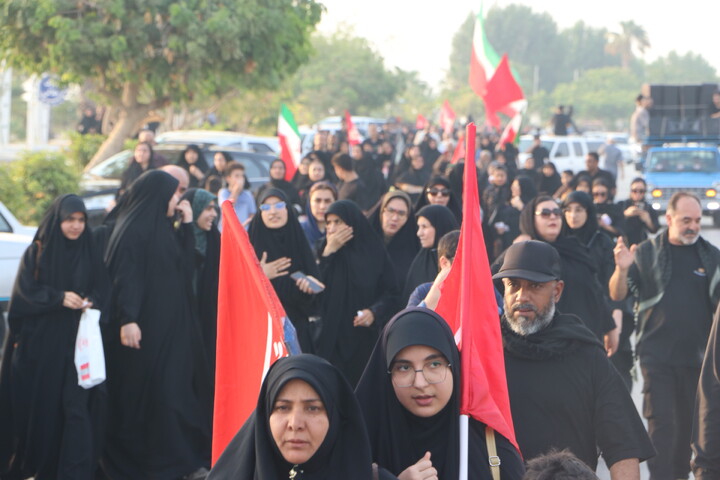 تصاویر/ راهپیمایی جاماندگان اربعین در بوشهر