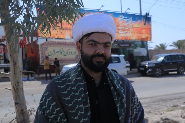 خدمت موکب انصار المقاومت خراسان جنوبی به همراه موکب عراقی در نجف اشرف